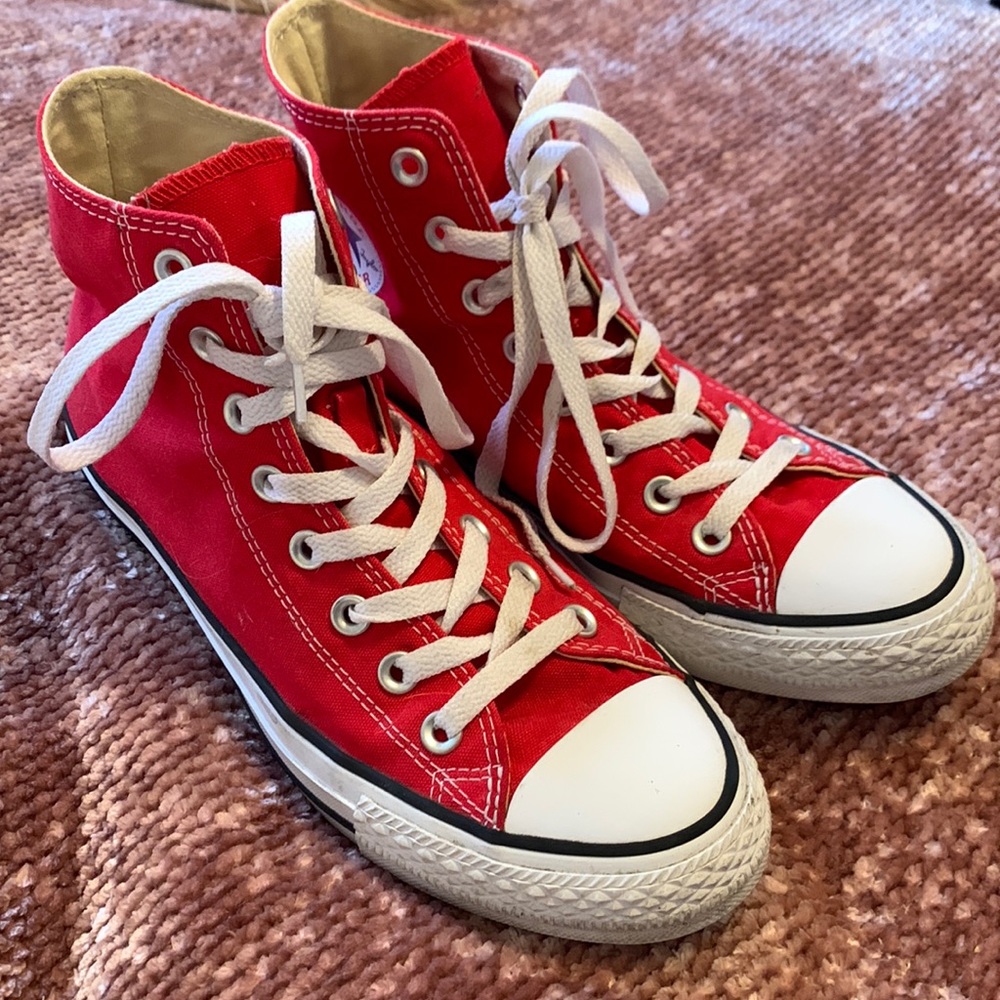 Red Converse High Tops